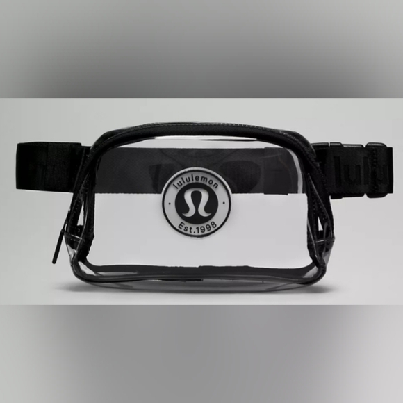 lululemon athletica Handbags - Lululemon Everywhere Belt Bag Black/Clear, NEW!